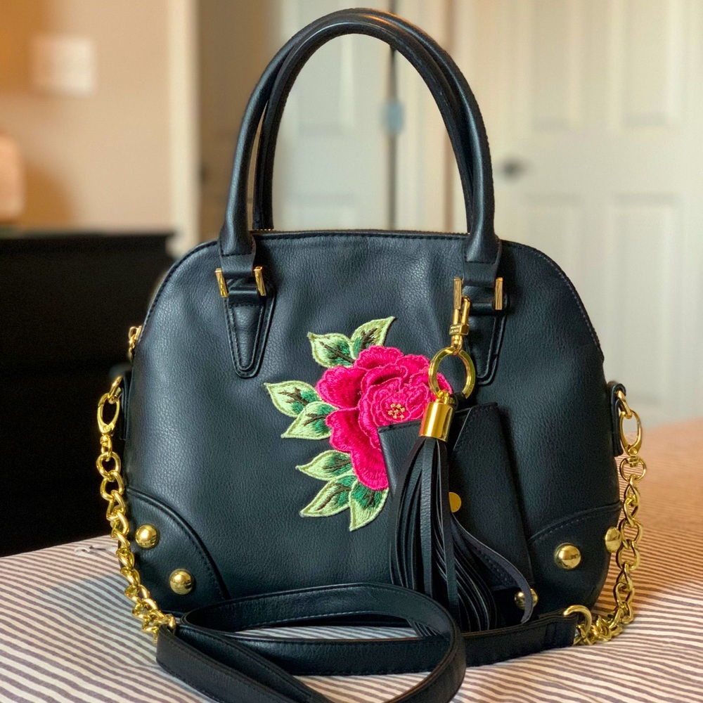 SOLD Steve Madden embroidered satchel